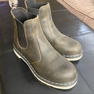 Doc Martens Olive Wyoming Chelsea Steel Toe